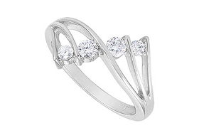 Diamond Wrap Ring : 14K White Gold - 0.33 CT Diamonds - Ring Size 9.0diamond 