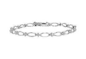 Diamond Charm Bracelet : 14K White Gold - 0.25 CT Diamondsdiamond 