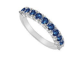 Sapphire Ring : 14K White Gold - 1.00 CT TGW - Ring Size 9.0sapphire 