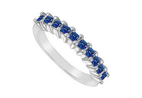 Sapphire Ring : 14K White Gold - 0.50 CT TGW - Ring Size 9.0sapphire 