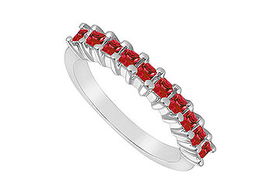 Ruby Ring : 14K White Gold - 0.50 CT TGW - Ring Size 9.0ruby 