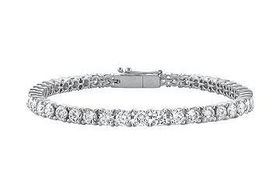 Diamond Tennis Bracelet : 14K White Gold  5.00 CT Diamondsdiamond 