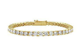 Diamond Tennis Bracelet : 14K Yellow Gold - 4.00 CT Diamondsdiamond 