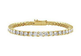 Diamond Tennis Bracelet : 14K Yellow Gold - 5.00 CT Diamondsdiamond 