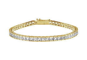 Diamond Tennis Bracelet : 14K Yellow Gold - 4.00 CT Diamondsdiamond 