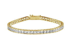 Diamond Tennis Bracelet : 14K Yellow Gold - 5.00 CT Diamondsdiamond 