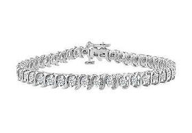 Diamond S Tennis Bracelet : 14K White Gold - 5.00 CT Diamondsdiamond 