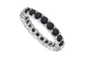 Black Diamond Eternity Band : 14K White Gold  5.00 CT Diamonds - Ring Size 9.5black 