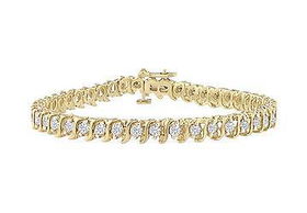 Diamond S Tennis Bracelet : 18K Yellow Gold - 1.00 CT Diamondsdiamond 