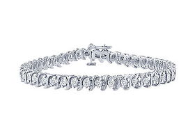 Diamond S Tennis Bracelet : Platinum - 1.00 CT Diamondsdiamond 