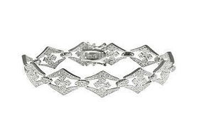 CZ Sterling Silver Braceletsterling 