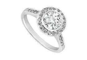 Diamond Engagement Ring : 14K White Gold - 1.00 CT Diamondsdiamond 