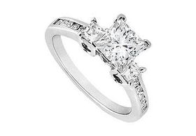 Diamond Engagement Ring : 14K White Gold - 1.00 CT Diamonds - Ring Size 9.0diamond 