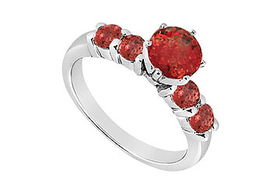 Ruby Ring : 14K White Gold - 0.75 CT TGW - Ring Size 9.0ruby 