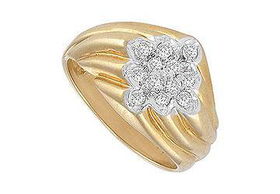 Diamond Wave Ring : 10K Yellow Gold - 0.33 CT Diamondsdiamond 