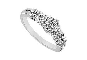 Diamond Ring : 14K White Gold - 0.50 CT Diamonds - Ring Size 9.5diamond 