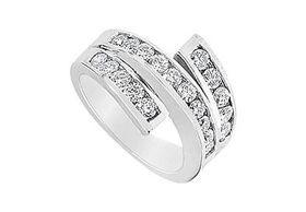 Diamond Ring : 14K White Gold - 1.00 CT Diamonds - Ring Size 9.5diamond 