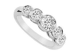 Diamond Ring : 14K White Gold - 1.10 CT Diamonds - Ring Size 9.5diamond 