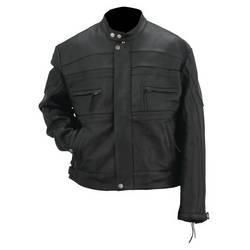 Evel Knievel&reg; Men&trade;s Black Genuine Leather Sport Touring Jacketevel 