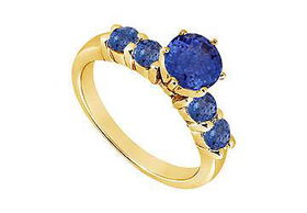 Sapphire Ring : 14K Yellow Gold - 0.75 CT TGW - Ring Size 9.0sapphire 