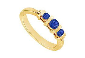 Sapphire Ring : 14K Yellow Gold - 1.00 CT TGW - Ring Size 9.0sapphire 