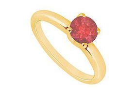 Ruby Ring : 14K Yellow Gold - 1.00 CT TGW - Ring Size 9.5ruby 