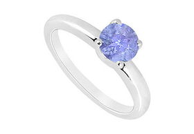 Tanzanite Ring : 14K White Gold - 1.00 CT TGW - Ring Size 9.5tanzanite 