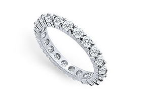 Platinum Diamond Eternity Band : 1.50 CT Diamonds - Ring Size 9.5platinum 