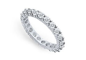 Platinum Diamond Eternity Band : 2.50 CT Diamonds - Ring Size 9.5platinum 