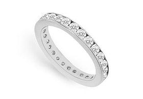 Diamond Eternity Band : 14K White Gold - 0.75 CT Diamonds - Ring Size 9.5diamond 