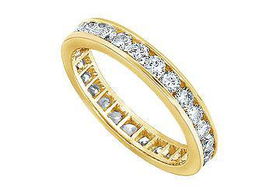 Diamond Eternity Band : 14K Yellow Gold - 0.75 CT Diamonds - Ring Size 9.5diamond 