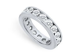 Platinum Diamond Eternity Band : 2.50 CT Diamonds - Ring Size 9.5platinum 