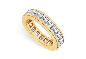 Diamond Eternity Band : 14K Yellow Gold - 2.50 CT Diamonds - Ring Size 9.5diamond 