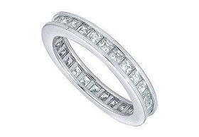 Platinum Diamond Eternity band : 2.50 CT Diamonds - Ring Size 9.5platinum 