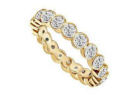 Diamond Eternity Band : 14K Yellow Gold - 1.50 CT Diamonds - Ring Size 9.0diamond 