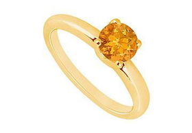 Citrine Ring : 14K Yellow Gold - 1.00 CT TGW - Ring Size 9.5citrine 