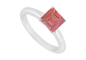 Ruby Ring : 14K White Gold - 0.75 CT TGW - Ring Size 9.5ruby 