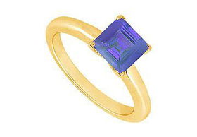 Sapphire Ring : 14K Yellow Gold - 0.75 CT TGW - Ring Size 9.5sapphire 