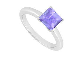 Tanzanite Ring : 14K White Gold - 0.75 CT TGW - Ring Size 9.5tanzanite 