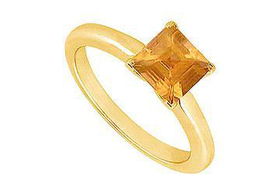 Citrine Ring : 14K Yellow Gold - 0.75 CT TGW - Ring Size 9.0citrine 