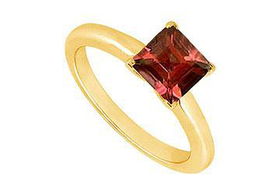 Garnet Ring : 14K Yellow Gold - 0.75 CT TGW - Ring Size 9.0garnet 