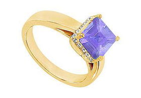 Tanzanite and Diamond Ring : 14K Yellow Gold - 0.83 CT TGW - Ring Size 9.0tanzanite 