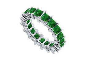 Emerald Eternity Band : 14K White Gold  2.00 CT TGW - Ring Size 9.5emerald 