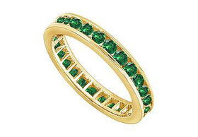 Emerald Eternity Band : 14K Yellow Gold - 1.00 CT TGWemerald 