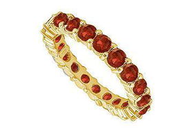 Ruby Eternity Band : 14K Yellow Gold  2.00 CT TGW - Ring Size 9.0ruby 