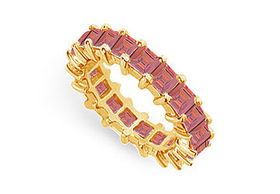 Ruby Eternity Band : 14K Yellow Gold  4.00 CT TGW - Ring Size 9.0ruby 