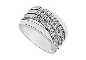 Diamond Ring : 14K White Gold - 0.66 CT Diamonds - Ring Size 9.5diamond 