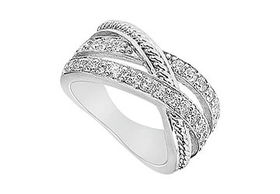 Diamond Ring : 14K White Gold - 0.50 CT Diamonds - Ring Size 9.5diamond 