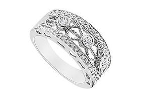 Diamond Ring : 14K White Gold - 0.50 CT Diamonds - Ring Size 9.5diamond 