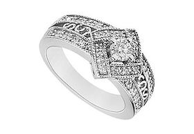 Diamond Ring : 14K White Gold - 0.50 CT Diamonds - Ring Size 9.5diamond 